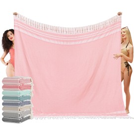 Oversized Turkish Beach Towel Blanket XXL Cotton Sandproof Towels Boho Woven Extra Large Big Sand Free Giant Throw Thick Blankets Huge Quilt XL Picnic Camping Necessities Cloud For Adult Gifts