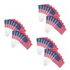 Kisangel 3sets Mini American Flags Stick Hand Waving Usa Flag