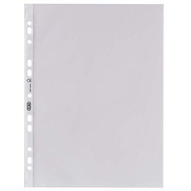 ELBA 100420835 Brochure covers Economy 100 pieces for DIN A4 0,06 mm glare-free grained Universal perforation PP plastic Transparent film Plastic cover Transparent cover ideal for folders Ring binders and staplers