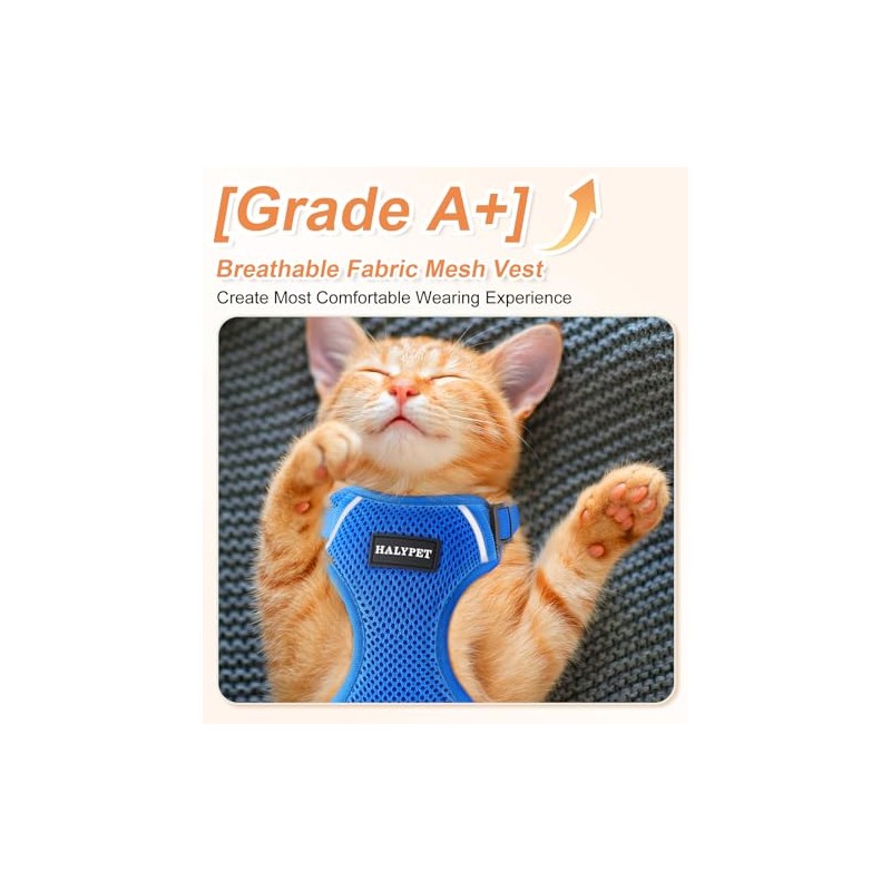 Halypet Juego De Arnés Y Correa para Gatos [MAX Safety