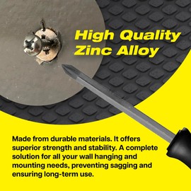 JNB Pro 100 Pieces Zinc Dry Wall Anchors and Screws Kit Metal - 50 Pcs Self Drilling Anchors and 50 Pcs #8 x 1-1/4" Screws, Heavy Duty 65lb Capacity, No Need for Studs