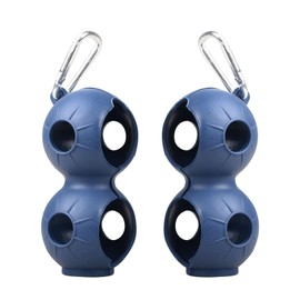 GVRGO Golf Ball Holder - Portable Storage for 2 Golf Balls Outdoor Golf Bag Pouch Accessories Belt Keychain Gifts for Men Women & Kids Blue 2 PCS