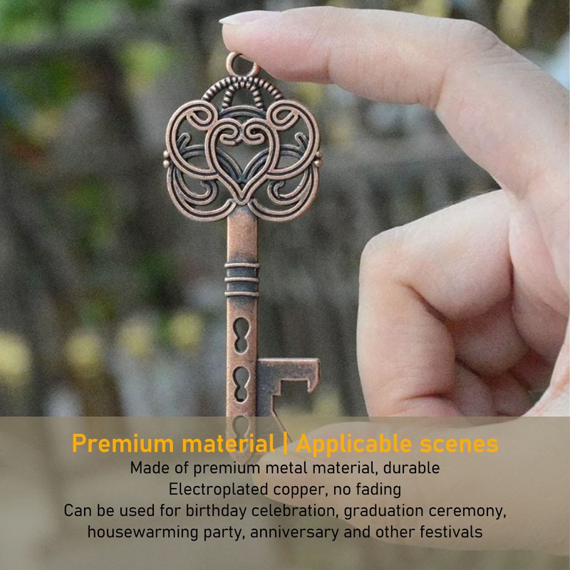 25pcs Bottle Opener Retro Metal Key Bottle Opener with Tag