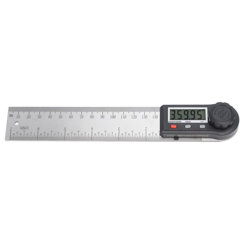 Digital Angle Ruler 200mm 360 Degree Lockable LCD Clear Display