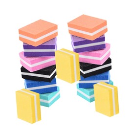 FOMIYES 21pcs Mini Sponge Nail File Double-sided Polishing Files for Manicure Soft and Gentle Nail Buffers for Home Use for Fingernail and Toenail Care