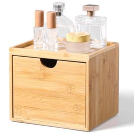 ZOBONETI Bamboo Disposable Face Towel Holder Compatible with Clean Skin Club Towel XL, Wooden Clean Towels Xl Container with Drawer, Facial Towels Storage Box for Bathroom Countertop