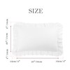 PiccoCasa Brushed Ruffle Pillowcases 2 Pack, Soft Breathable Pillow Covers