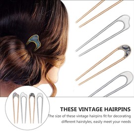 LALAFINA Sets Retro Metal Hairpin Fork Fashionable Hair Stick for Women Girls for Events Pcs
