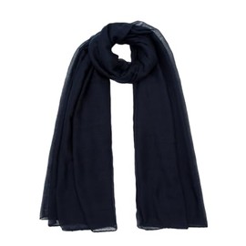World of Shawls Ladies Large Plain Sarong Scarf Dress Wrap Cover Up Beachwear Swimwear (Dark Navy)