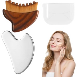 Gua Sha Kit de 2 Piezas de Acero Inoxidable