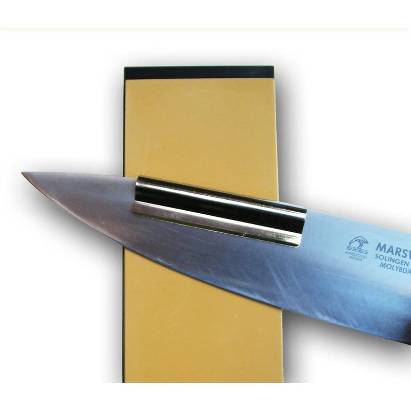 Naniwa Kogyo QA-0221 Shrimp Stamp Square Whetstone with Sharpening Aid