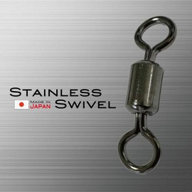 50 Pieces, Made in Japan, Strong Breaking Force Type, Stainless Steel Ring, Swivel, Salkan, Yurimodoshi, Stainless Steel (Black, 2/0 [50 Pieces])