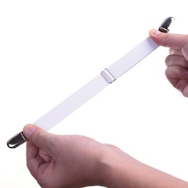 Cosmos Pack of 8 Ajustable Fasteners Suspenders Gripper Elastic Straps Clips for Bed Sheet Matress Covers Sofa Cushion