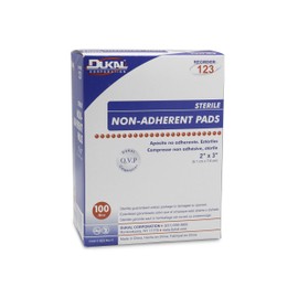 Dukal Pad, Non Adherent, Sterile, 2" x 3", White (Pack of 1200)