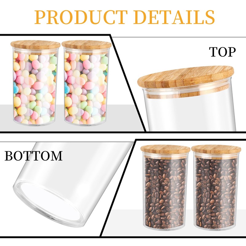 42oz Acrylic Bath Salt Jar with Wooden Scoop Flour Containers