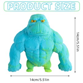 Gorilla Stress Toy, Squishy Monkey Toy, Gorilla Toy for Stress Relief, Gorilla Stress Relief Toy, Anti-Stress Toy, Stress Relief Toy for Children and Adults (Blue)