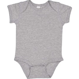 Rabbit Skins Infant Fine Cotton Jersey Lap-Shoulder Bodysuit - Heather (60/40) - 12M