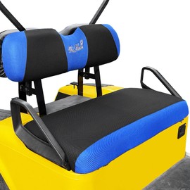 WEIMELL Golf Cart Seat Covers for EZGO RXV EZGO TXT Club Car DS 2000-Up Breathable Washable Golf Cart Front Seat Cushion Covers Black and Blue