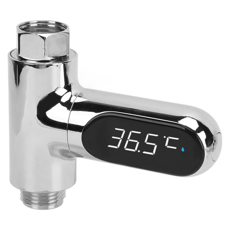 Shower Thermometer Aluminum LED Digital Shower Thermometer for Home Bathroom