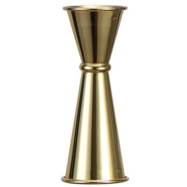 WOMLEX Measuring Cup Cocktail Measuring Cup 30/60ml Graduated Double End Stainless Steel Roll Rim Cocktail Measuring Cup (30ml/60ml, Gold)