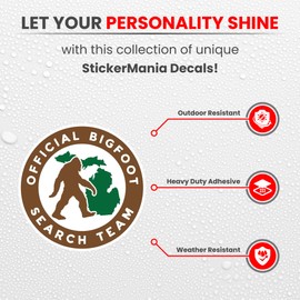 Sticker Mania Outdoors Sticker Decals - Fun Decal Set, Weather Resistant Vinyl Sticker, Water Resistant Sticker, Set of 3 Modern Stickers