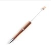 Unbranded Plastic Beadable Pen Pen for DIY  Bead Pen Metallic Harvest Gold
