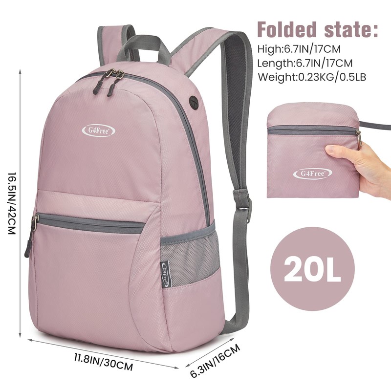 G4Free Lightweight Packable Shoulder Backpack Hiking Daypacks Small Casual Foldable
