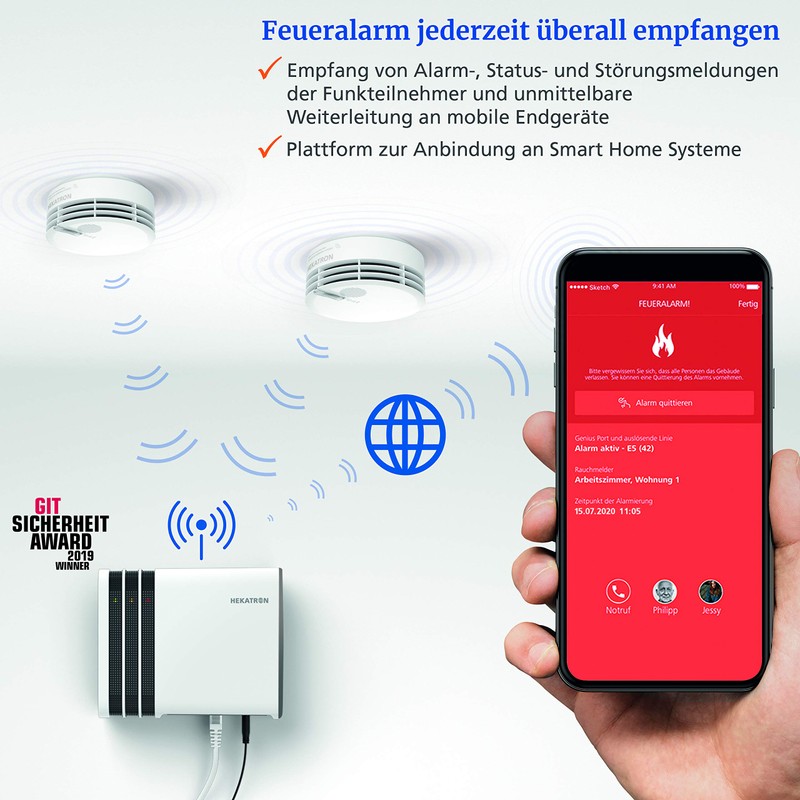 Hekatron 31-5000021-05-01 white, Genius Plus X, single pack