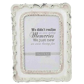 Clayre & Eef 2F0193 Photo Frame 15 x 2 x 20 cm / 10 x 15 cm White