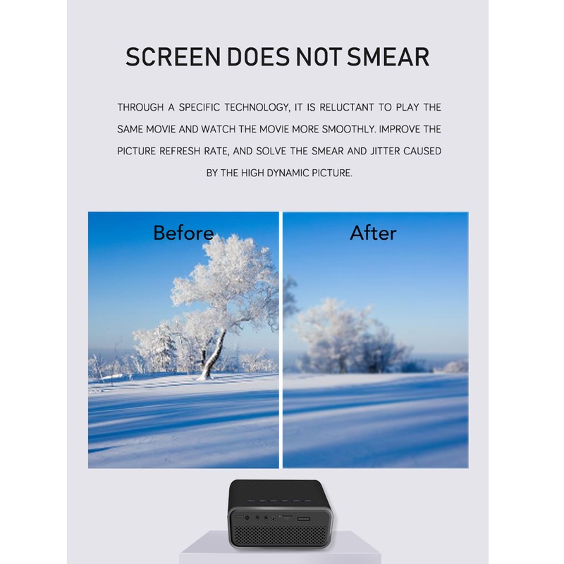 Mini Projector Multifunction HD 1080P WiFi Wireless Wired Screen Projection