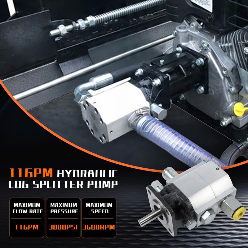 PumpShark 11 GPM 2 Stage Hydraulic Log Splitter Pump, 3000