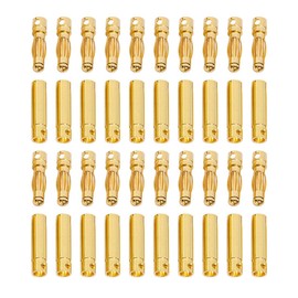 FLY RC 20 Pairs 4.0mm 4mm Banana Bullet Connector Plug Male Female for RC Battery ESC Motor