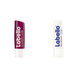 LABELLO Bálsamo labial con color Mora (4.8g) protector labial con Vitamina E libre de aceites minerales 24 horas de humectación  Bálsamo labial Med...