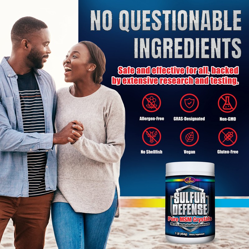 7 Lights Sulfur Defense Opti-MSM 99.9% Pure MSM Powder |