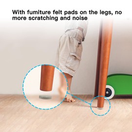 60 Pcs Furniture Pads Floor Protectors, Felt Pads For Furniture Feet 25mm, 5mm Thick Anti Scratch Felt Leg Pads, Scratch Felt Furniture Pads For Hardwood Floors For Chair, Table, Wardrobe, Sofa Beige