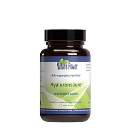 Nature Power Hyaluronic Acid 200 mg per Daily Consumption 60 Vegetable Capsules GMO Free and Vegan