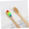 IWOWHERO 6 Pack Bamboo Toothbrushes Soft Bristles 4 Color Variety