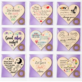 Pack of Decorative Wooden Heart Plaqued – Make Your Own Set of Inspirational Quote Wall Art Hearts – Rustic Hanging Sign for Home, Office, Bedroom, or Gift Giving