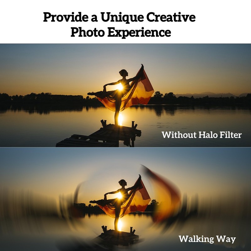Walking Way Kaleidoscope Prism Lens Filter 49mm Optical Glass Special