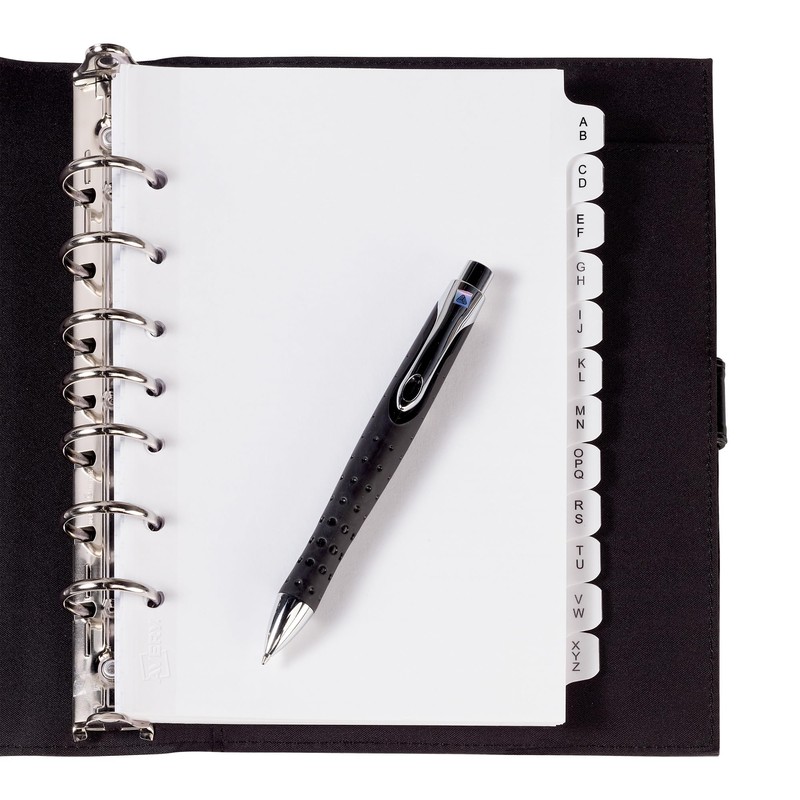 Avery A-Z Dividers, 12-Tab Set, 8-1/2" x 5-1/2", 1 Binder