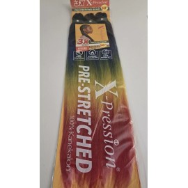 SENSATIONNEL X-pression Expression Kanekalon 3X Braid Hair Pre- Stretched 58" #RAINBOW