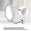 8 Inch Suction Cup Makeup Mirror 10X with LED White