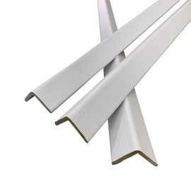 3 PCS 45" Wall Corner Protector Trim Borders for Wall White Wood Grain Wall Edge Strip Crown Molding Trim Door and Window Frames Mirror Trim Backsplash Tile Edge