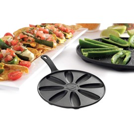 Norpro Pre-Seasoned Pepper Popper Pan, 9-inch, Black