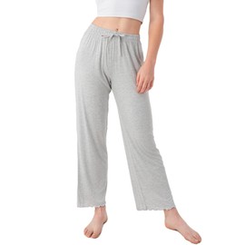 DAVID ARCHY Women's Pajama Pants Comfy Bamboo Rayon Wide Legs Lounge Pants PJ Pants Drawstring Sleep Bottoms with Pockets