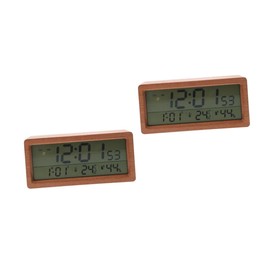 Mobestech 2pcs Digital Alarm Clock with Temperature and Humidity Display Snooze Feature Numbers for Easy Reading Housewarming Friends and Family