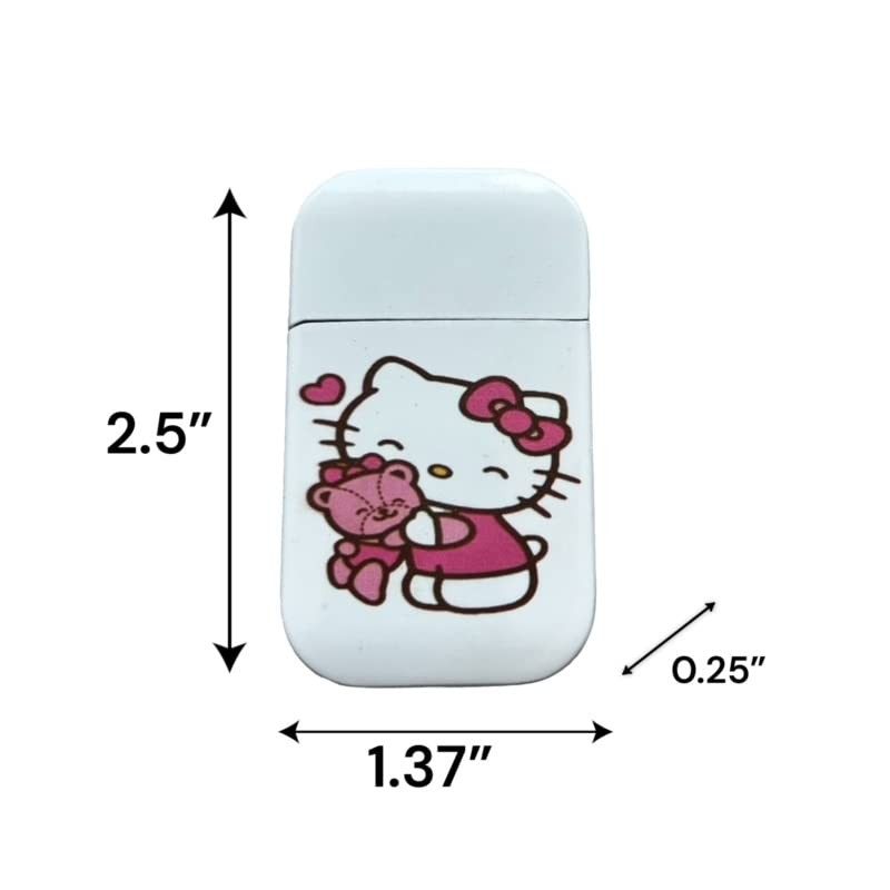 NIVEK Kulomi Lighter Kitty KT Torch Lighter Pink Flame Pocket