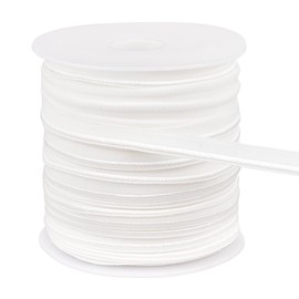 BENECREAT 50 Yards x 0.35 Inch Piping Trim with Welting Cord, White Elastic Piping Bias Tape Piping Cord Trim for Sewing Home Decoration DIY Crafts