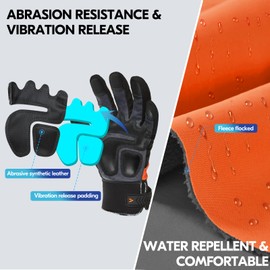 Vgo... 1 pair of men's work gloves, mechanics gloves, anti-vibration gloves for power tools (SL8777)