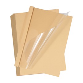 PATIKIL 0.2" Thermal Binding Cover, 20 Pcs PE Hold 35-50 Sheets Presentation Paper File Protector Folder with Hot Melt Glue for Office Work, Yellow